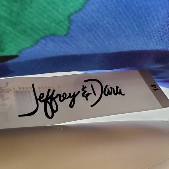 Vintage JEFFREY & DARA Hawaiian Tropical Shift Dress Women's 14 Floral Rayon USA - Picture 11 of 12